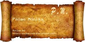 Palme Mónika névjegykártya